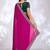 magenta embellished embroidered silk blend heavy work saree