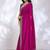 magenta embellished embroidered silk blend heavy work saree