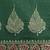 green green floral beads and stones silk blend saree