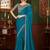blue embellished sequinned saree