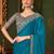 blue embellished sequinned saree