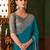 blue embellished sequinned saree