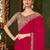 pink embellished sequinned pure chiffon saree