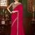 pink embellished sequinned pure chiffon saree