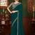 teal sequinned pure chiffon celebrity saree