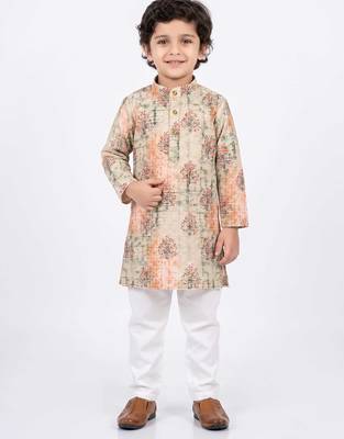 boys cotton kurta pyajama set traditional ethnic wear 1