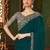 teal sequinned pure chiffon celebrity saree