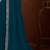 teal sequinned pure chiffon saree