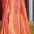 peach ethnic motifs woven design zari banarasi saree