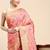 pink floral zari banarasi saree