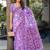 lavender woven design pure cotton jamdani saree