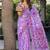 lavender woven design pure cotton jamdani saree