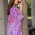 lavender woven design pure cotton jamdani saree