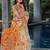 beige beige & orange floral woven design zari pure cotton jamdani saree