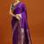 purple ethnic motifs woven design banarasi silk saree with blouse