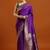 purple ethnic motifs woven design banarasi silk saree with blouse