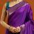 purple ethnic motifs woven design banarasi silk saree with blouse