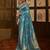 blue ethnic motif zari woven banarasi saree