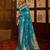 blue blue & gold-toned woven design zari silk blend banarasi saree