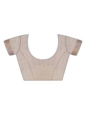 off_white off white gold-toned ethnic woven design zari poly linen banarasi saree 4