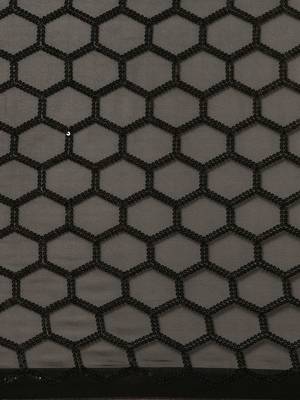 black geometric sequinned saree 4