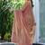 brown woven design embroidered satin saree