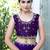 purple woven design embroidered satin saree