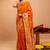 orange ethnic motifs zari art silk saree