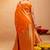 orange ethnic motifs zari art silk saree
