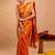 orange ethnic motifs zari art silk saree