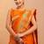 orange ethnic motifs zari art silk saree