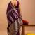 purple ethnic motifs zari art silk handloom saree