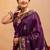 purple ethnic motifs zari art silk handloom saree