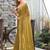olive woven design embroidered satin saree