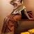 brown ethnic motifs zari art silk heavy work saree