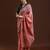 pink woven design zari muga saree