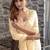 cream woven design embroidered satin saree