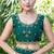 green woven design beads and stones satin saree