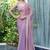 lavender embroidered satin saree