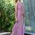 lavender woven design embroidered satin saree