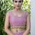lavender woven design embroidered satin saree