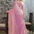 lavender woven design beads and stones satin saree