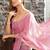 lavender woven design beads and stones satin saree