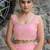 pink woven design beads and stones satin saree