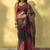 black floral embroidered organza saree