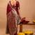 maroon ethnic motifs zari art silk heavy work saree