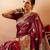 maroon ethnic motifs zari art silk heavy work saree