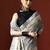 off_white floral printed Cotton saree with blouse 