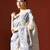 cream floral printed woven design saree