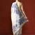 cream floral printed woven design saree